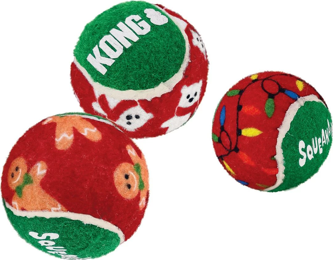 Kong Kerst Squeakair Balls M 6 St 3 Kong Kerst Squeakair Balls M 6 St