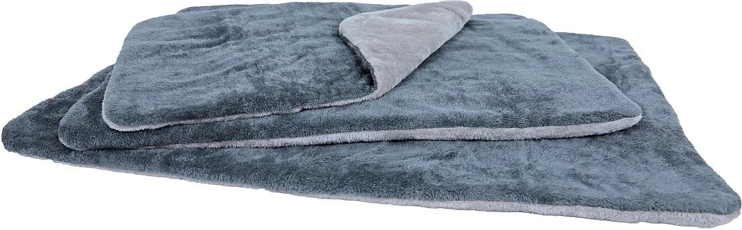 Plaid Supersoft 2-zijdig Lichtgrijs/grijs 3 Plaid Supersoft 2-zijdig Lichtgrijs/grijs