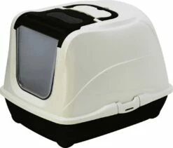 Moderna Kattenbak Flip Cat Zwart/wit