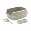 Moderna Kattenbak Starterkit Kit Cat Warmgrijs -Beeztees Verkoop 2024 0215780
