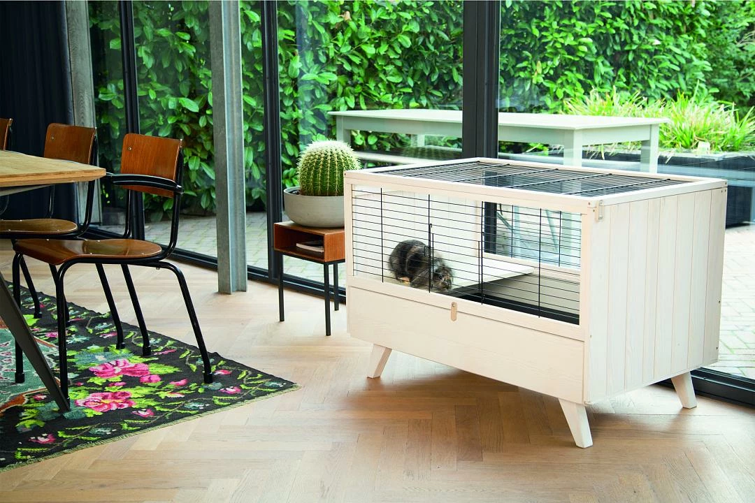 Beeztees Konijnenhok Alby Wit 100 4 Beeztees Konijnenhok Alby Wit 100 - Afbeelding 2