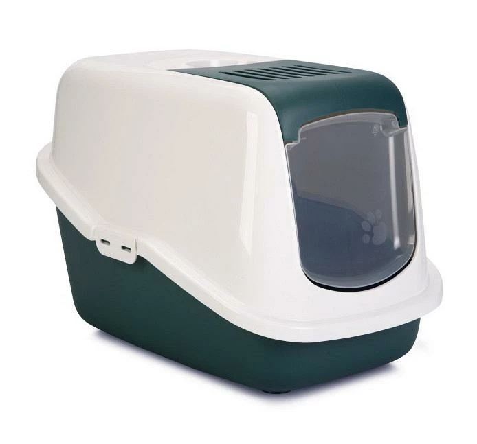 Savic Kattenbak Nestor Donkergroen/wit 3 Savic Kattenbak Nestor Donkergroen/wit