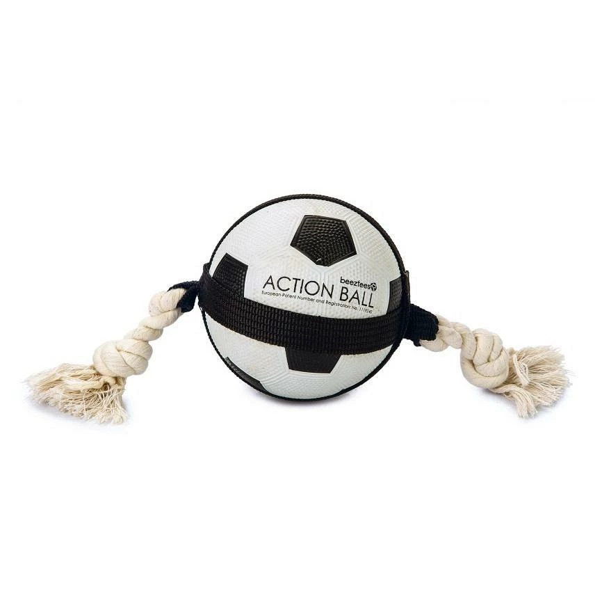 Beeztees Action Voetbal Met Touw 12,5 Cm 3 Beeztees Action Voetbal Met Touw 12,5 Cm