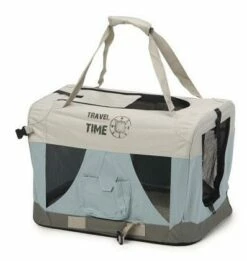 Beeztees Nylon Bench Travel Time Lichtblauw