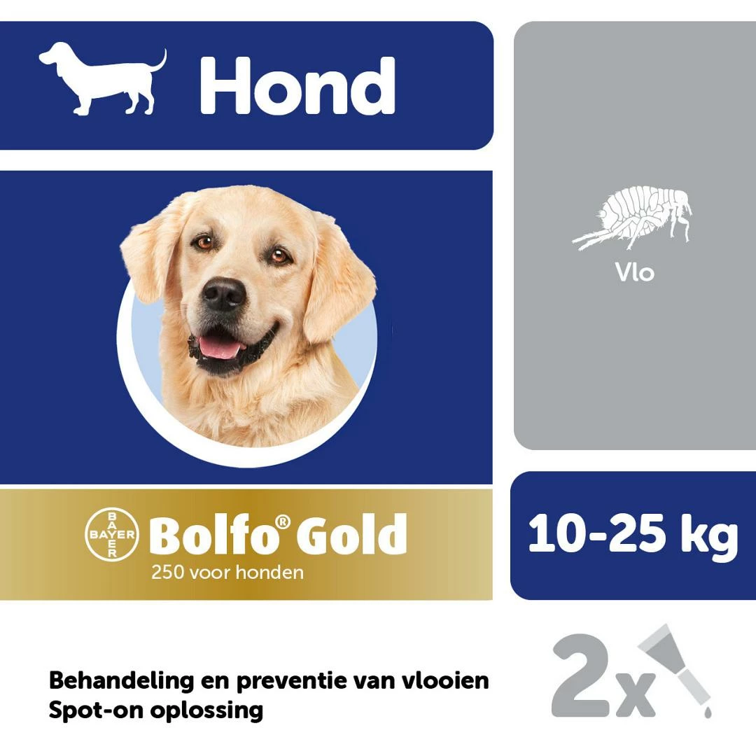 Bolfo Gold 250 Hond 2 Pipetten 4 Bolfo Gold 250 Hond 2 Pipetten - Afbeelding 2