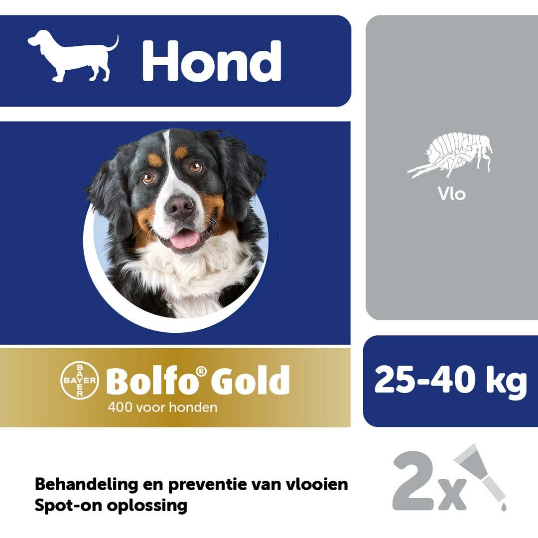 Bolfo Gold 400 Hond 2 Pipetten 4 Bolfo Gold 400 Hond 2 Pipetten - Afbeelding 2
