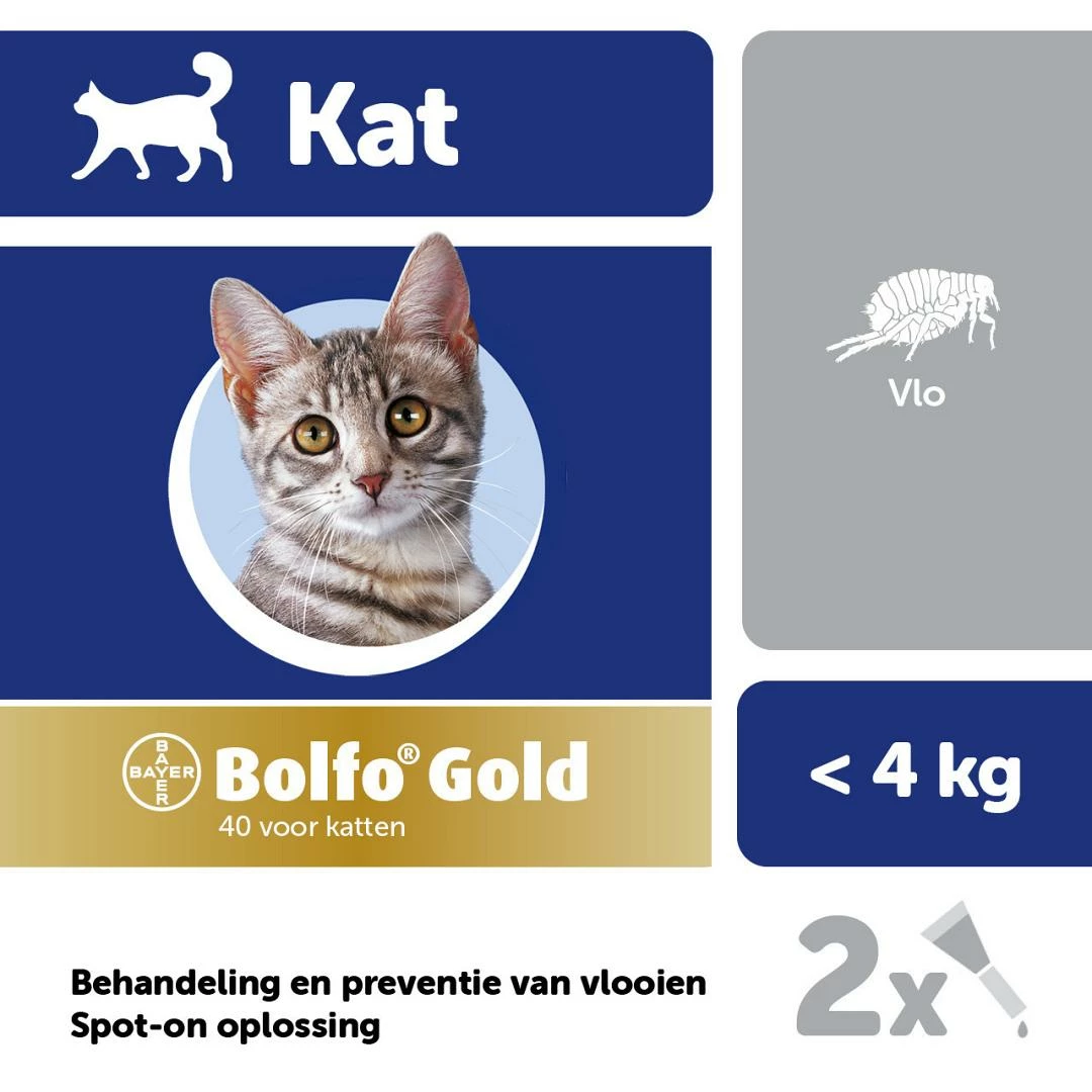 Bolfo Gold Kat 40 2 Pipetten 4 Bolfo Gold Kat 40 2 Pipetten - Afbeelding 2