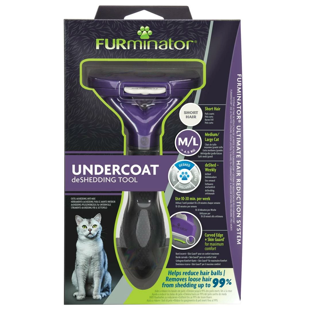 FURminator Undercoat Kat Korthaar M/L 4 FURminator Undercoat Kat Korthaar M/L - Afbeelding 2