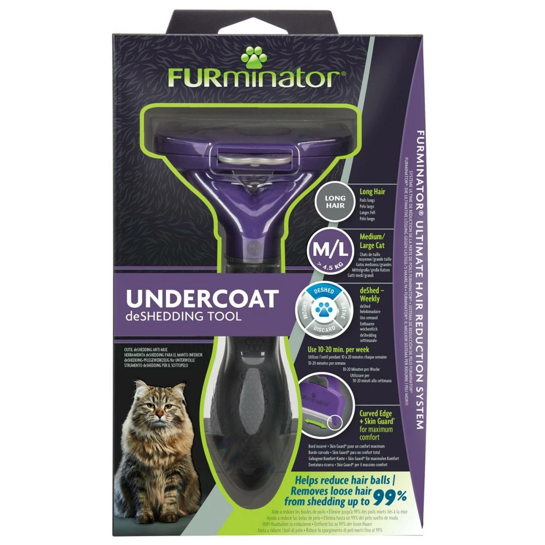 FURminator Undercoat Kat Langhaar M/L 4 FURminator Undercoat Kat Langhaar M/L - Afbeelding 2