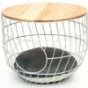 51 Degrees North Wire Cat Table With Cushion White -Beeztees Verkoop 2024 51 degrees north wire cat table white