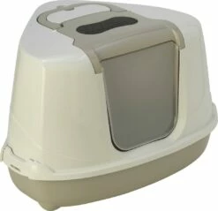 Moderna Kattenbak Flip Corner Grijs/wit