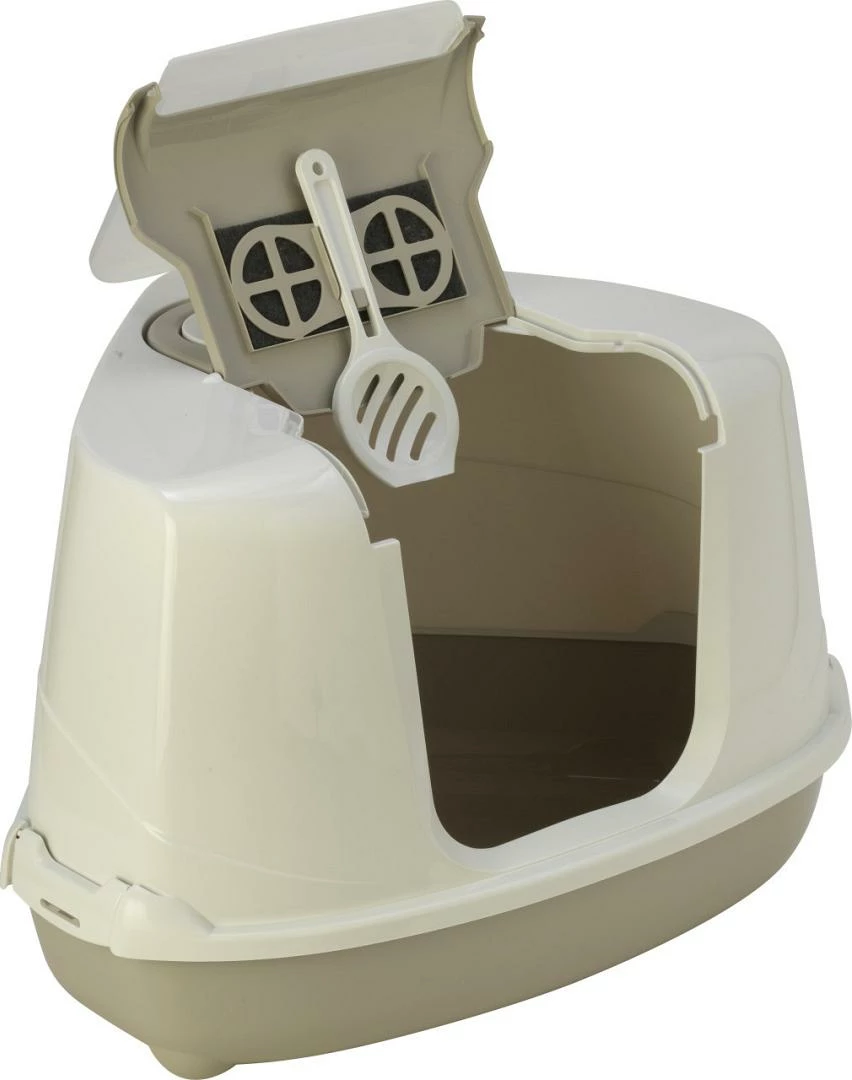 Moderna Kattenbak Flip Corner Grijs/wit 4 Moderna Kattenbak Flip Corner Grijs/wit - Afbeelding 2