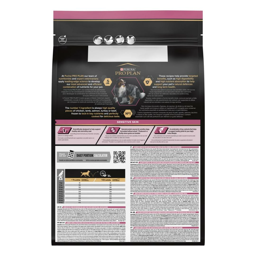 Pro Plan Hondenvoer Medium Adult Sensitive Skin 3 Kg 4 Pro Plan Hondenvoer Medium Adult Sensitive Skin 3 Kg - Afbeelding 2