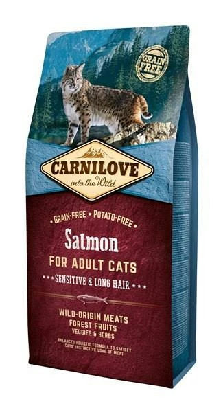 Carnilove Kattenvoer Salmon Sensitive & Long Hair 6 Kg 3 Carnilove Kattenvoer Salmon Sensitive & Long Hair 6 Kg