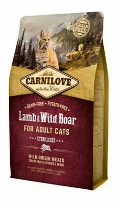 Carnilove Kattenvoer Lamb & Wild Boar Sterilised 2 Kg