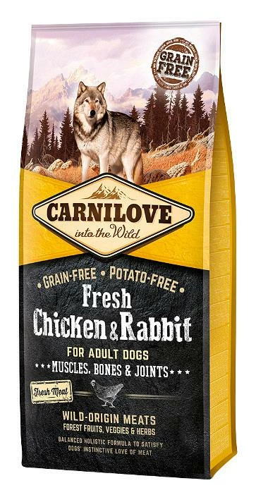 Carnilove Fresh Hondenvoer Chicken & Rabbit 12 Kg 3 Carnilove Fresh Hondenvoer Chicken & Rabbit 12 Kg