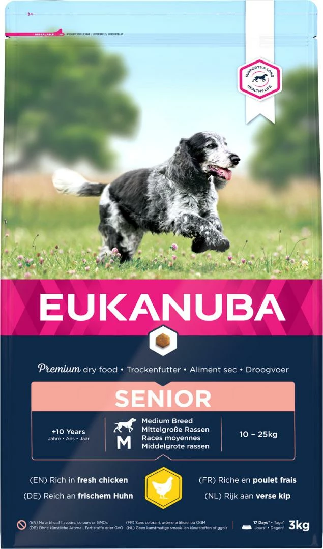 Eukanuba Hondenvoer Caring Senior Medium Breed 3 Kg 3 Eukanuba Hondenvoer Caring Senior Medium Breed 3 Kg