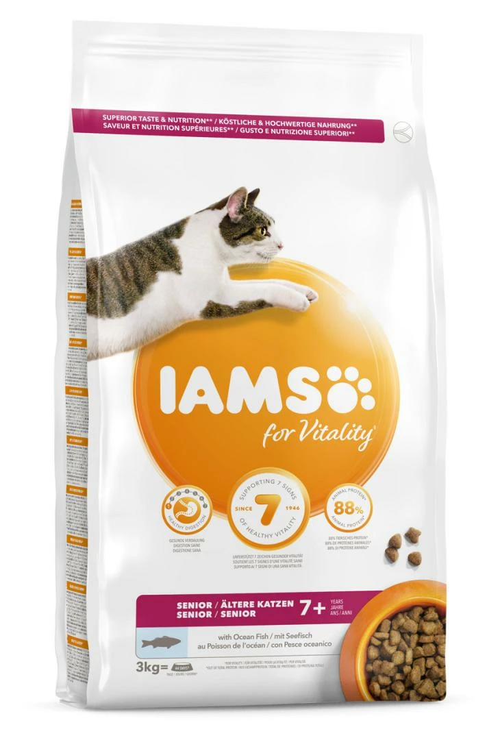 IAMS Kattenvoer Senior Ocean Fish 3 Kg 3 IAMS Kattenvoer Senior Ocean Fish 3 Kg