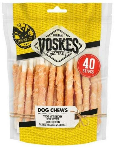 Voskes Rawhide Met Kip Twist 40 St 3 Voskes Rawhide Met Kip Twist 40 St