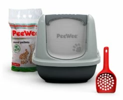 PeeWee Kattenbak Startpakket EcoDome Antraciet/Grijs