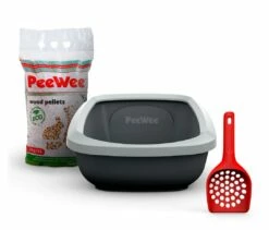 PeeWee Kattenbak Startpakket EcoGranda Antraciet/Grijs