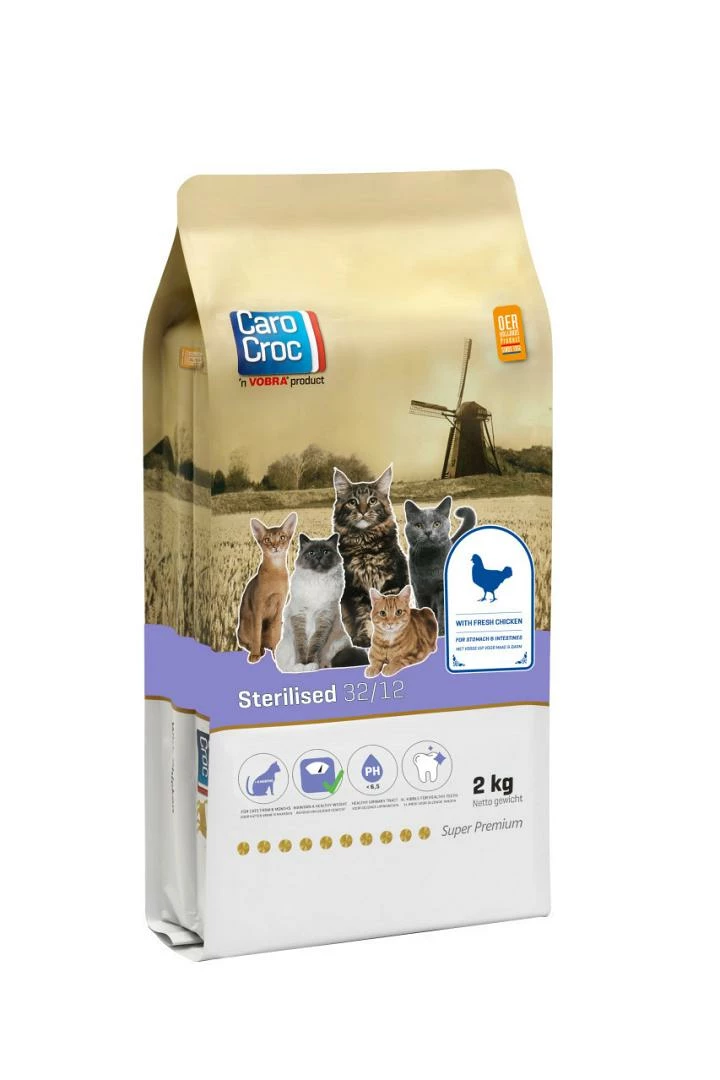 CaroCroc Kattenvoer Sterilised 2 Kg 3 CaroCroc Kattenvoer Sterilised 2 Kg