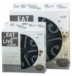 Eat Slow Live Longer Voerbak Original Grey -Beeztees Verkoop 2024 EATS004 005