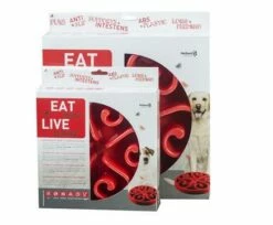 Eat Slow Live Longer Voerbak Original Red -Beeztees Verkoop 2024 EATS010 011