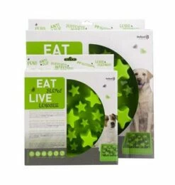 Eat Slow Live Longer Voerbak Star Green -Beeztees Verkoop 2024 EATS012I 012K