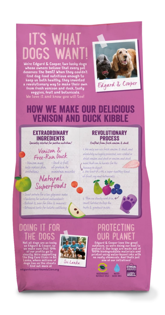Edgard & Cooper Hondenvoer Adult Hert En Eend 7 Kg 4 Edgard & Cooper Hondenvoer Adult Hert En Eend 7 Kg - Afbeelding 2