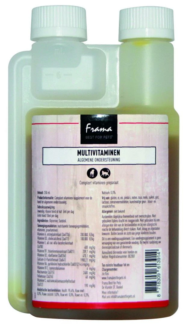 Frama Best For Pets Multivitamine 250 Ml 3 Frama Best For Pets Multivitamine 250 Ml