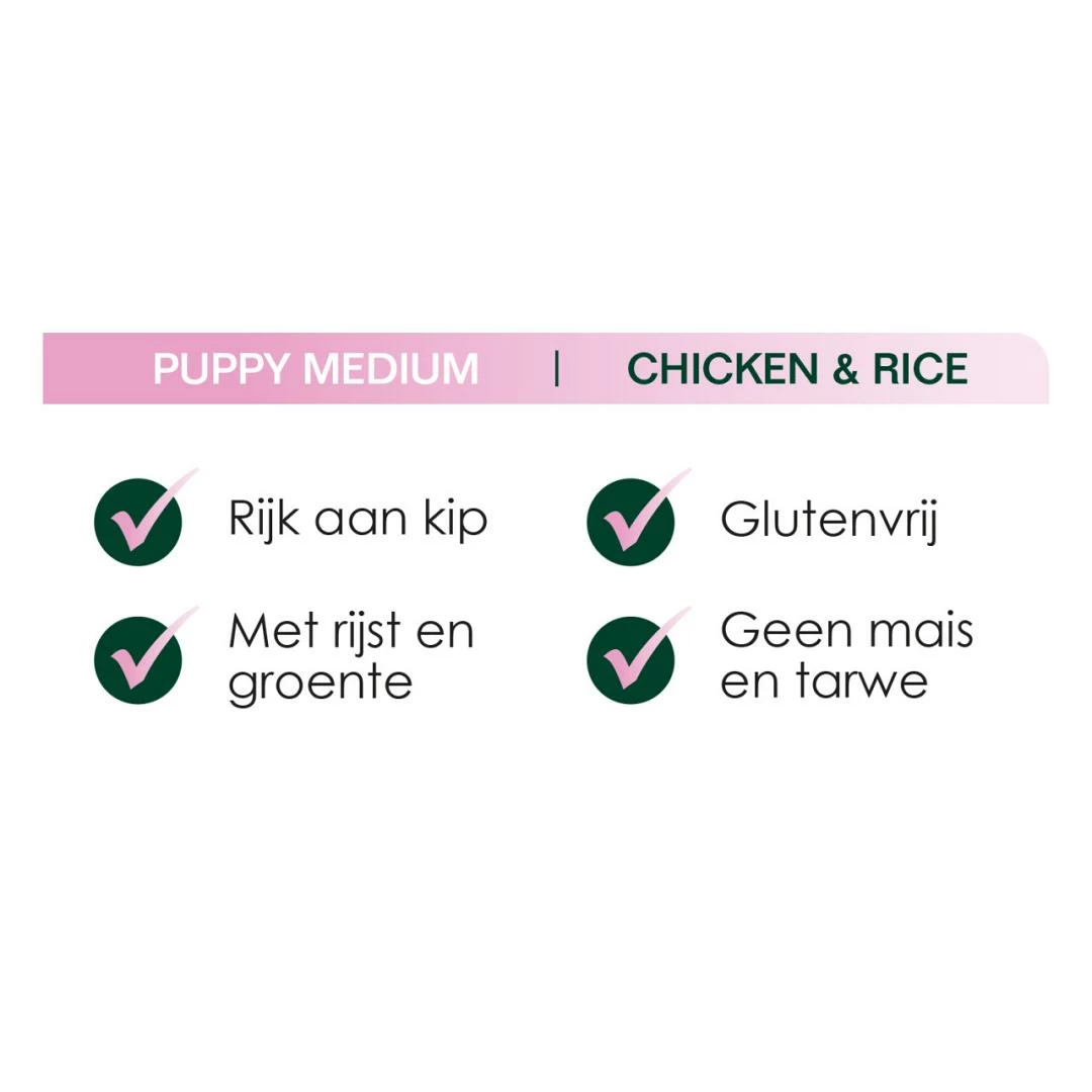Premium Care Original Puppy Medium Chicken & Rice 12 Kg 4 Premium Care Original Puppy Medium Chicken & Rice 12 Kg - Afbeelding 2