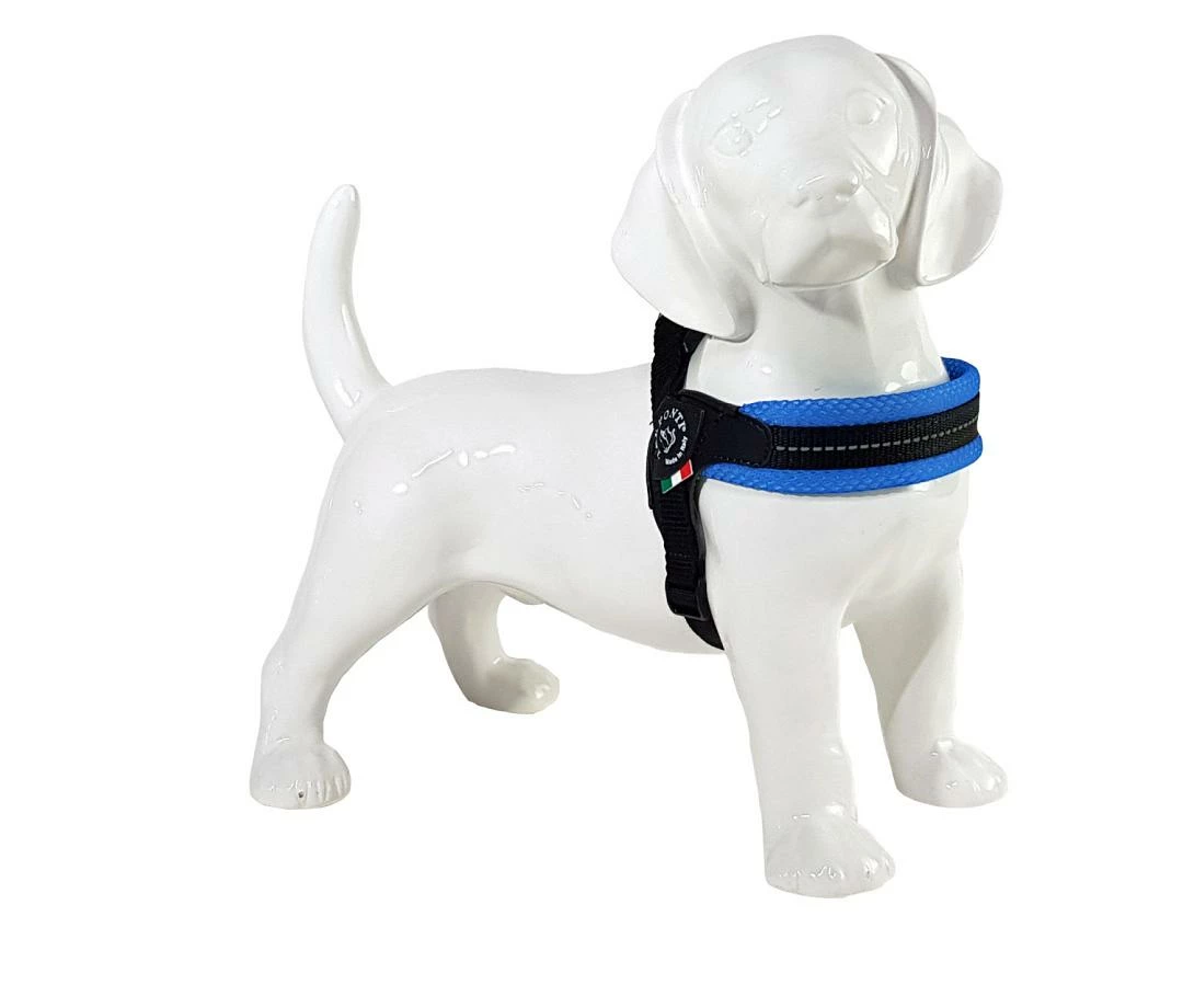 Tre Ponti Hondentuig Mesh Fibbia Reflective Verstelbaar Sky Blauw 3 Tre Ponti Hondentuig Mesh Fibbia Reflective Verstelbaar Sky Blauw