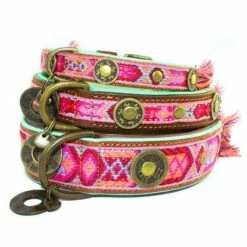 Dog With A Mission Halsband Boho Rosa